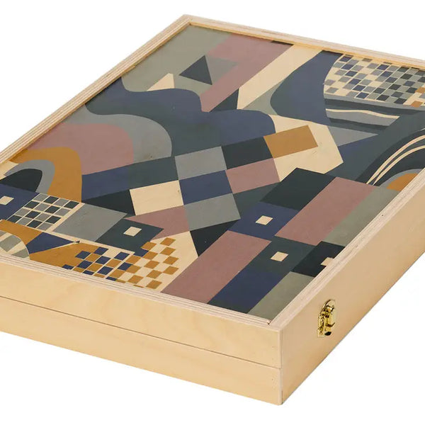 Paloma Teal Tabletop Backgammon Set, from Wolfum Studio