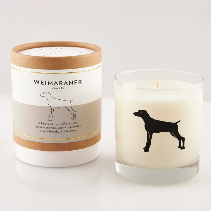 Weimaraner Dog Soy Candle, from Scripted Fragrance