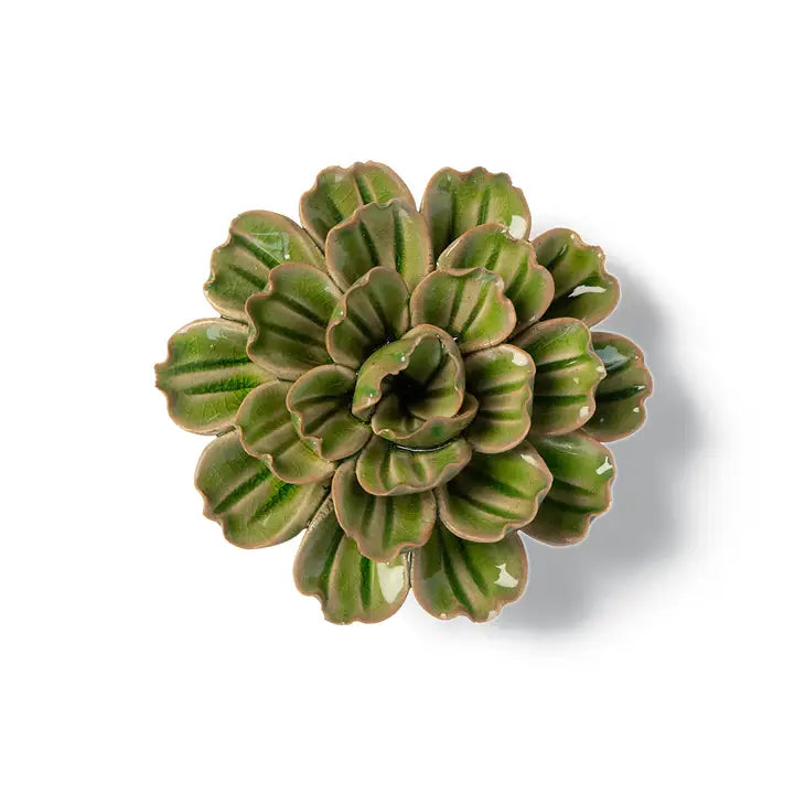 Petunia Ceramic Flower in Avocado Green, from Chive