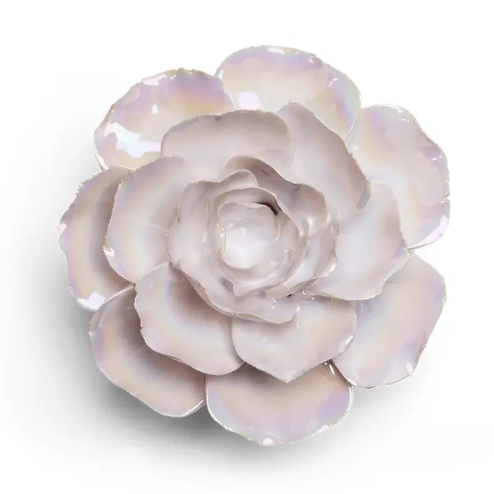 Ceramic Flower in Pearl Ranunculus, from Pearl