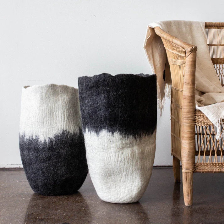 Felted Eclipse Floor Vase, from Kanju Interiors