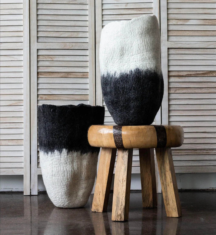 Felted Eclipse Floor Vase, from Kanju Interiors