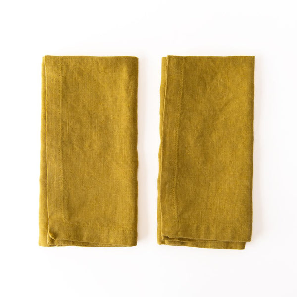 Lemon Curry Napkins Set of 2, from Linen Tales