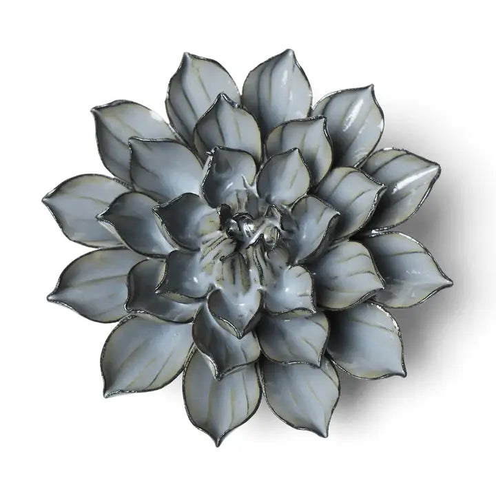 Monch Aster Ceramic Flower in Grey Green, from Chive