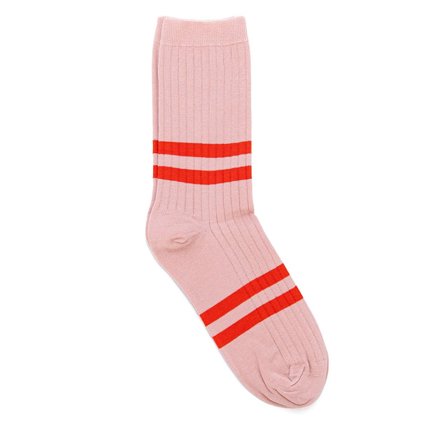 Womens Striped Socks in Pink and Orange, from Escuyer