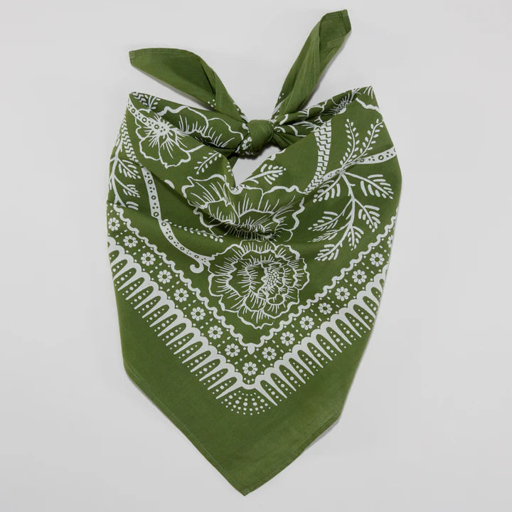 Cotton Ramble Bandana in Cactus, from Last Chance Textiles