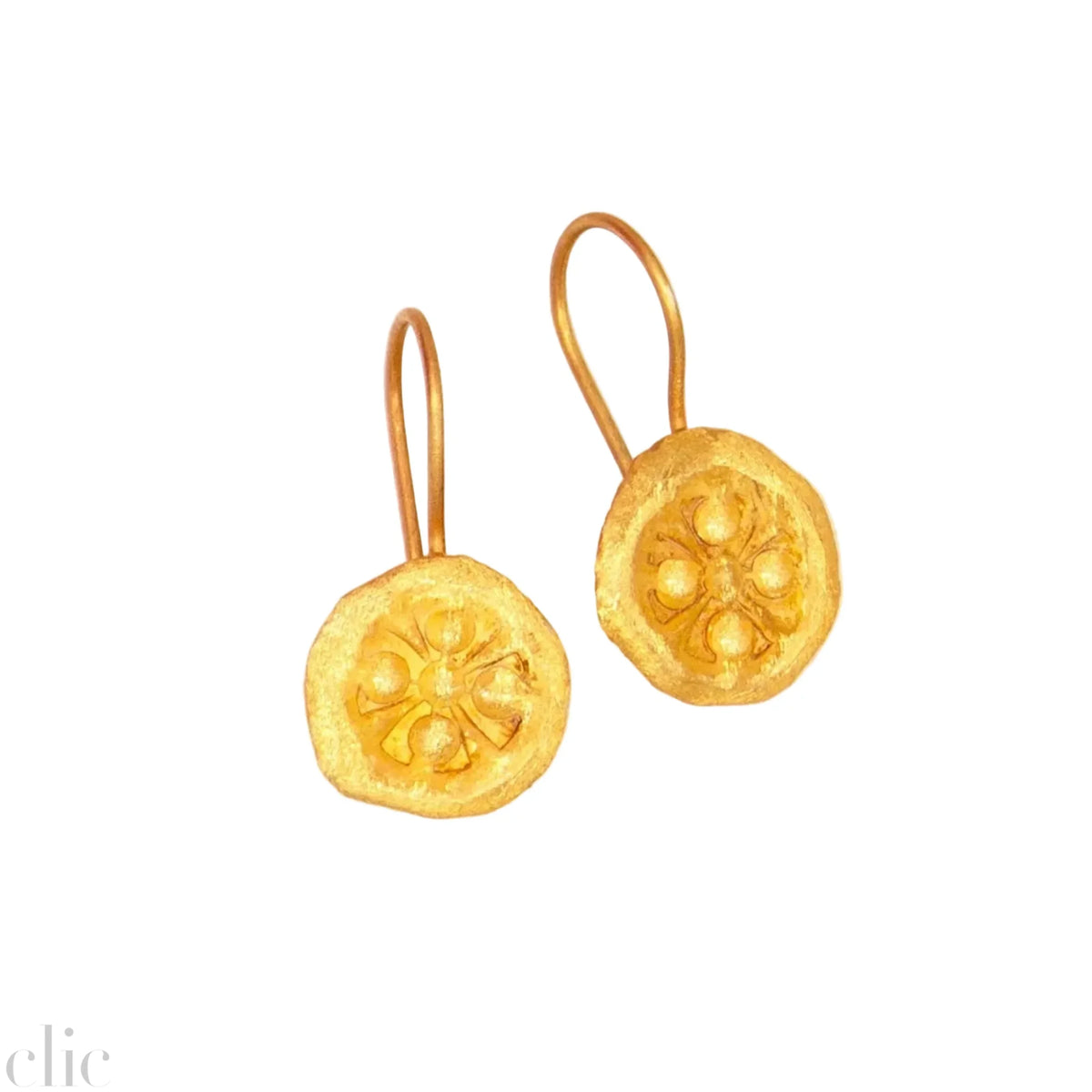 Flower Coin Talisman Earrings, from Riversong