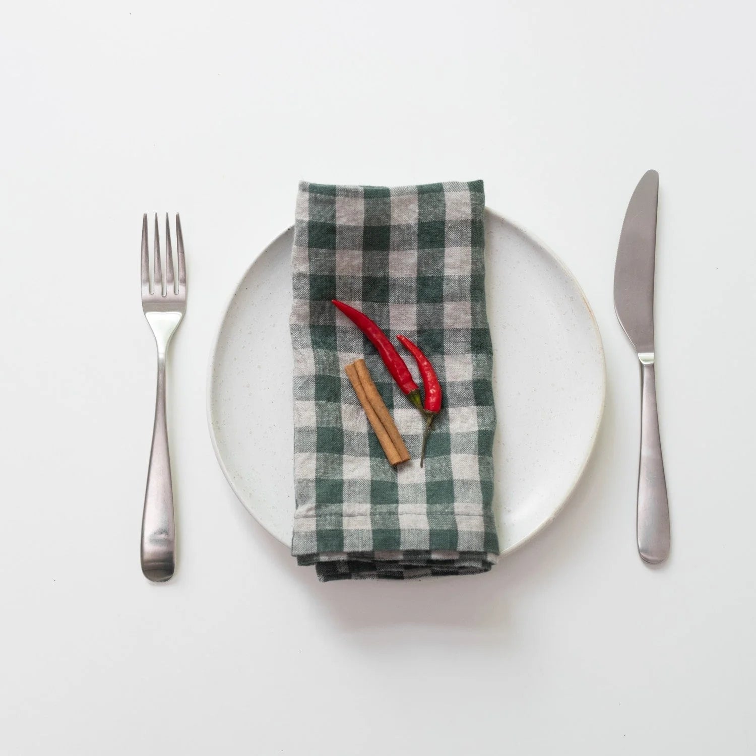 set of 2 Linen Napkins 18x18 in Forest Green, from Linen Tales