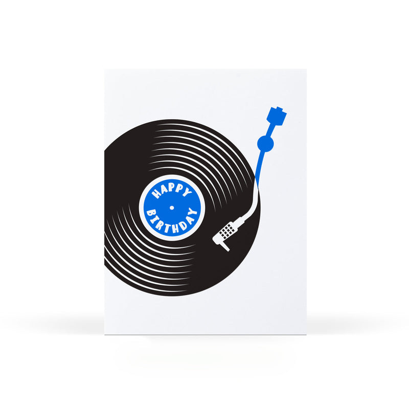 Blue Record Birthday Card, from Sweet Bippy Press