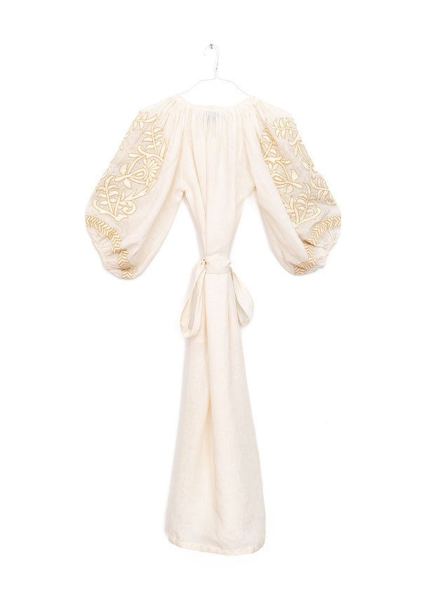 Vita Fleur Puff Verinica Dress Ecru from Benaras by Citrus
