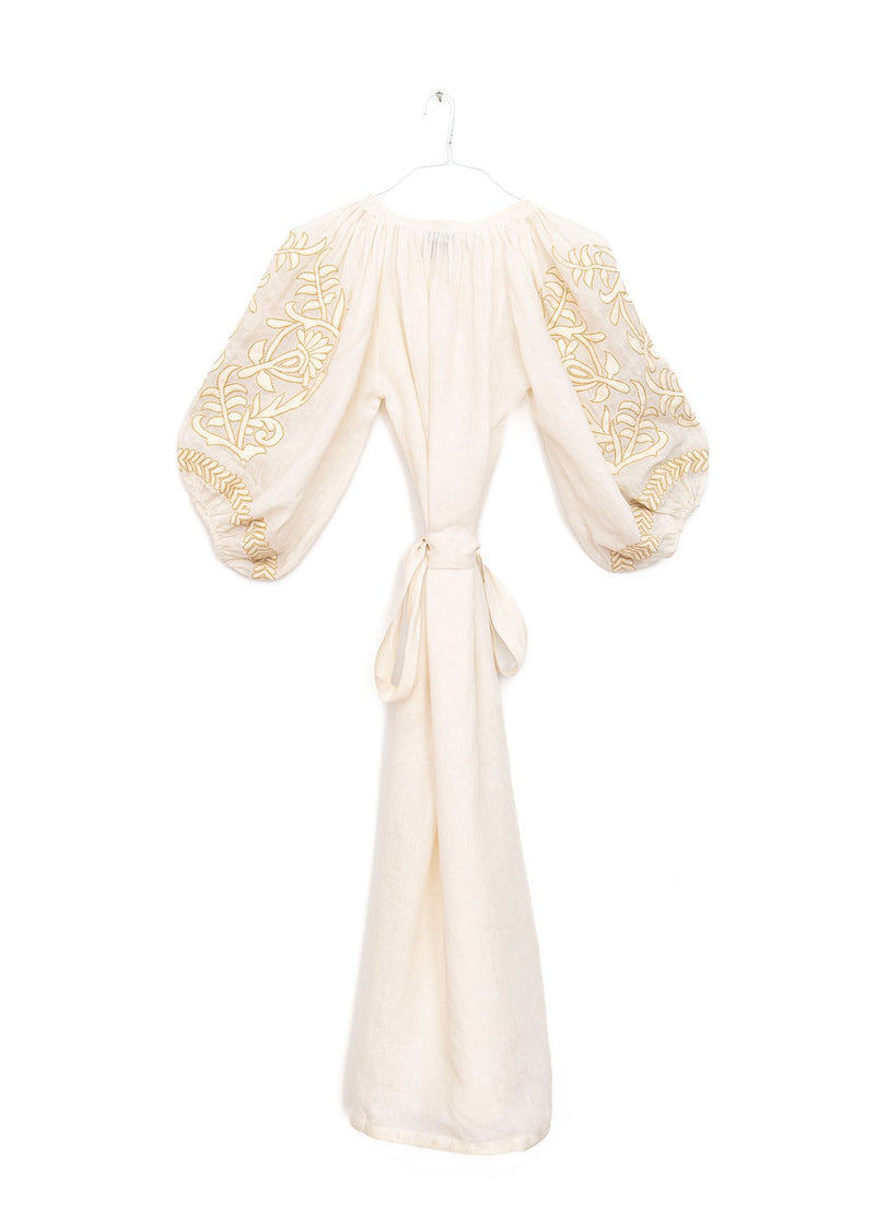 Vita Fleur Puff Verinica Dress Ecru from Benaras by Citrus