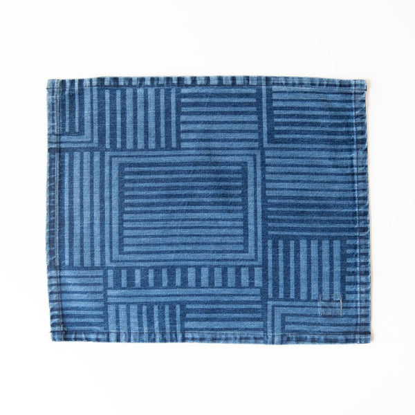 Denim Placemat in Kente Stripe, from Mi Cocina