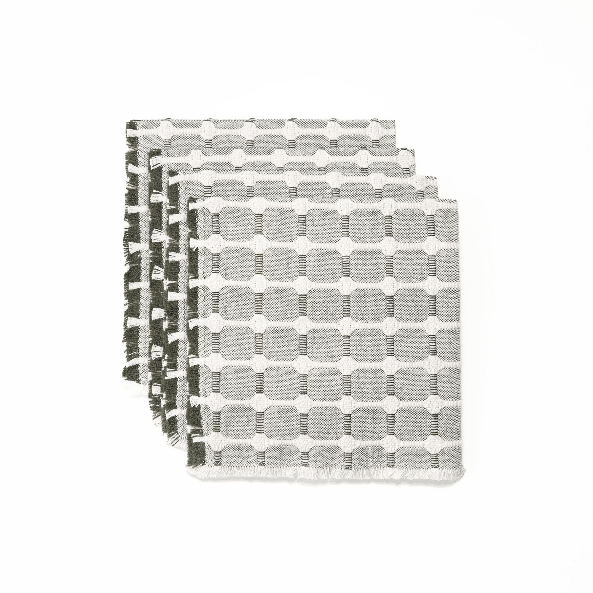 hopsack Napkin Set of 4 in Moss, from Dove and Donkey
