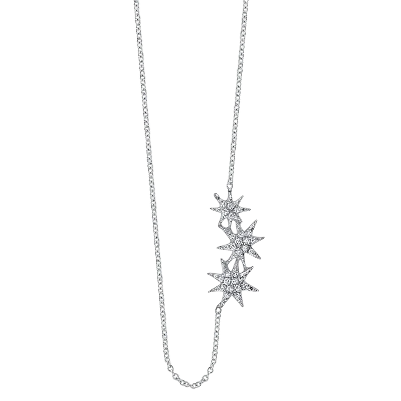 Triple Star Pave Necklace, from Gabriela Artigas