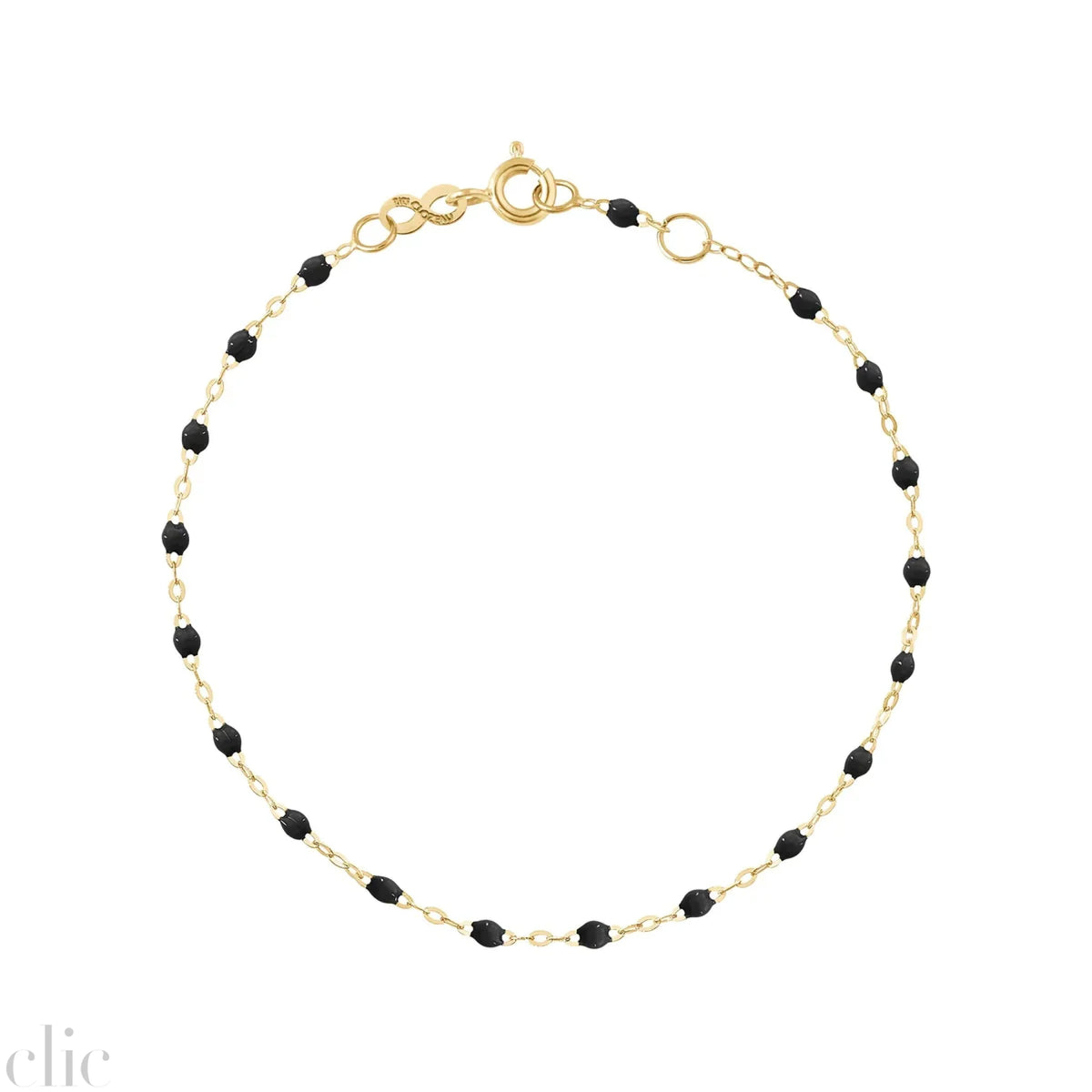 Classic Gigi Black Bracelet, Yellow Gold from Gigi Clozeau