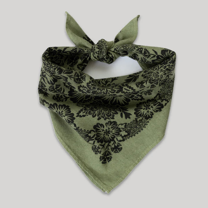 Natural Dye Silk Bandana in Grass Green, from Last Chance Textiles