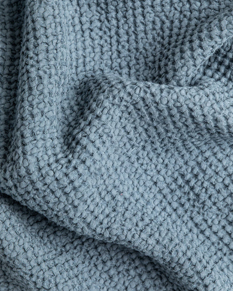 Waffle Blanket in Grey Blue, from Magic Linen
