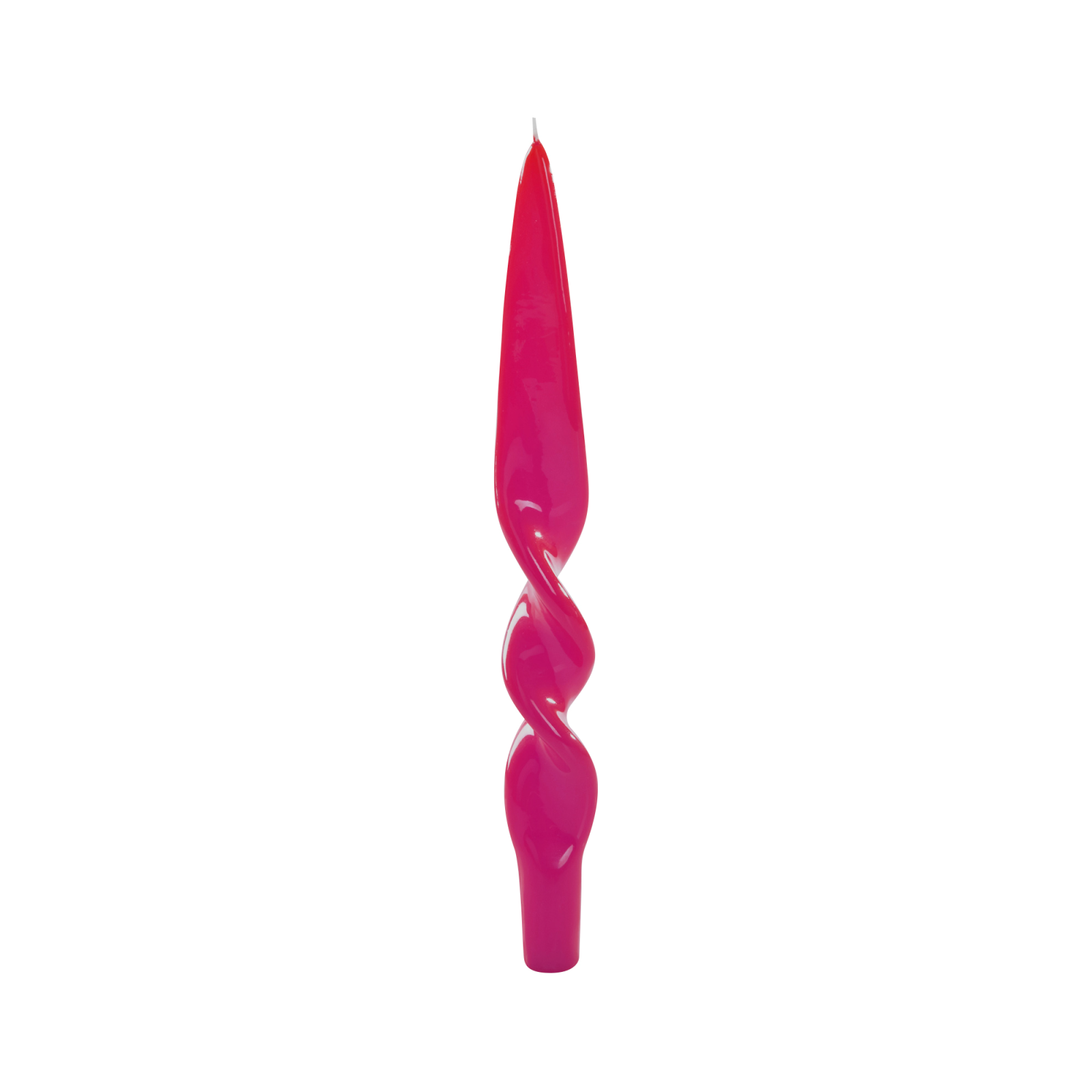 Set of 2 Spiral Candles in Fuchsia, from Graziani