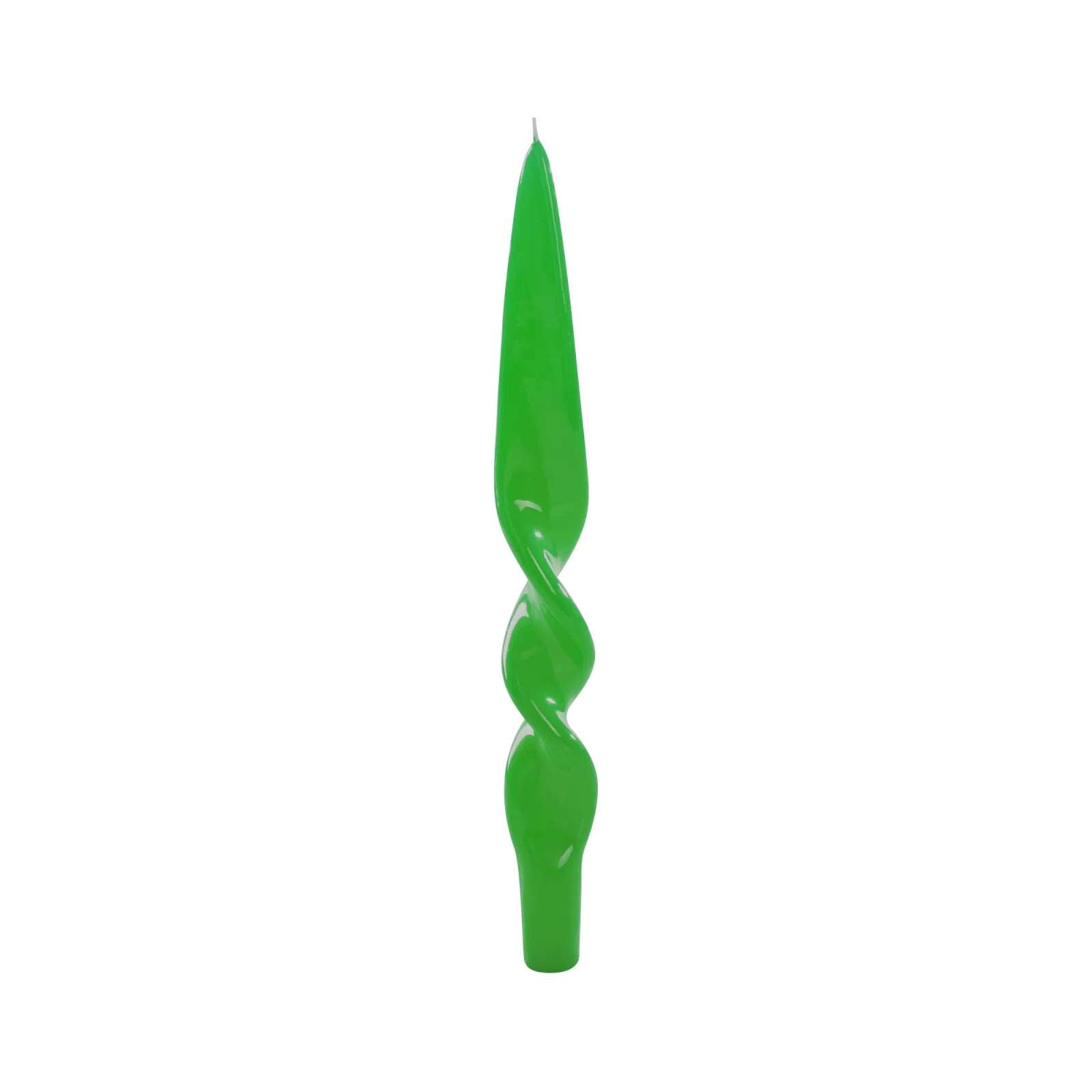 Set of 2 Spiral Candles in Green, from Graziani