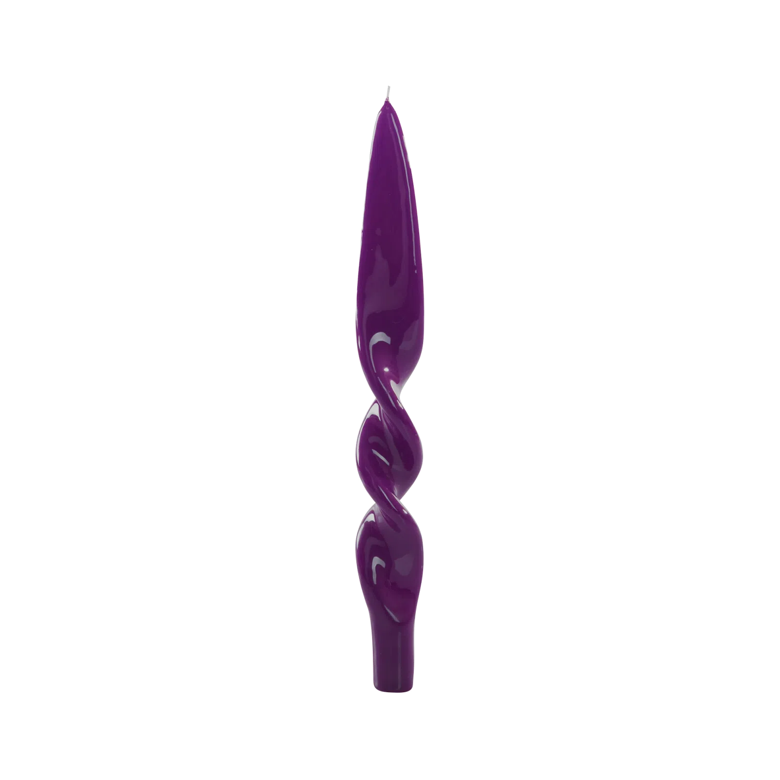 Set of 2 Spiral Candles in Purple, from Graziani