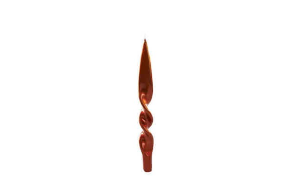 Set of 2 Spiral Candles in Copper, from Graziani