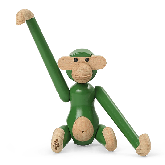 Mini Monkey in Vintage Green, from Kay Bojesen