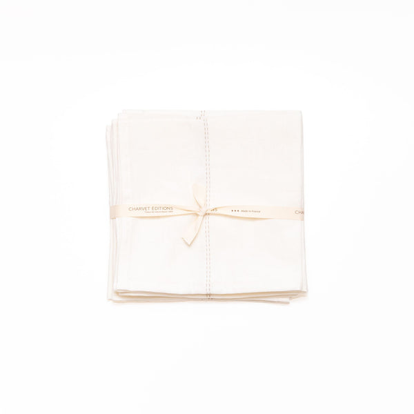 Rythmo Napkin in Ficelle, from TRP Charvet