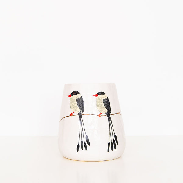 Medium Bird Vase in White, from Gemma Orkin Ceramics