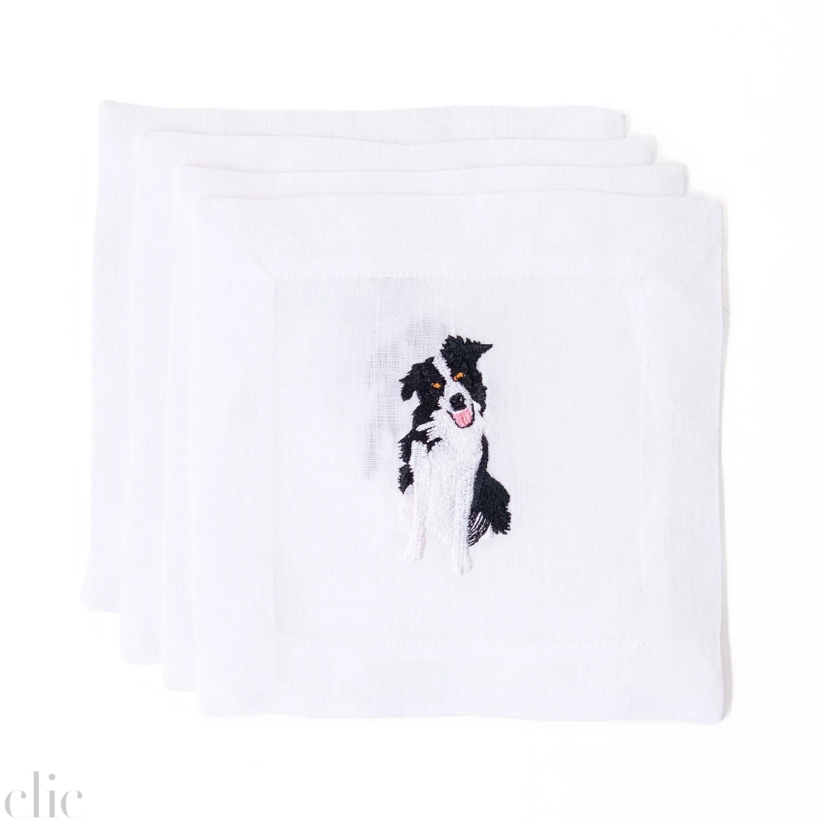 Border Collie Cocktail Napkins, from Lettermade