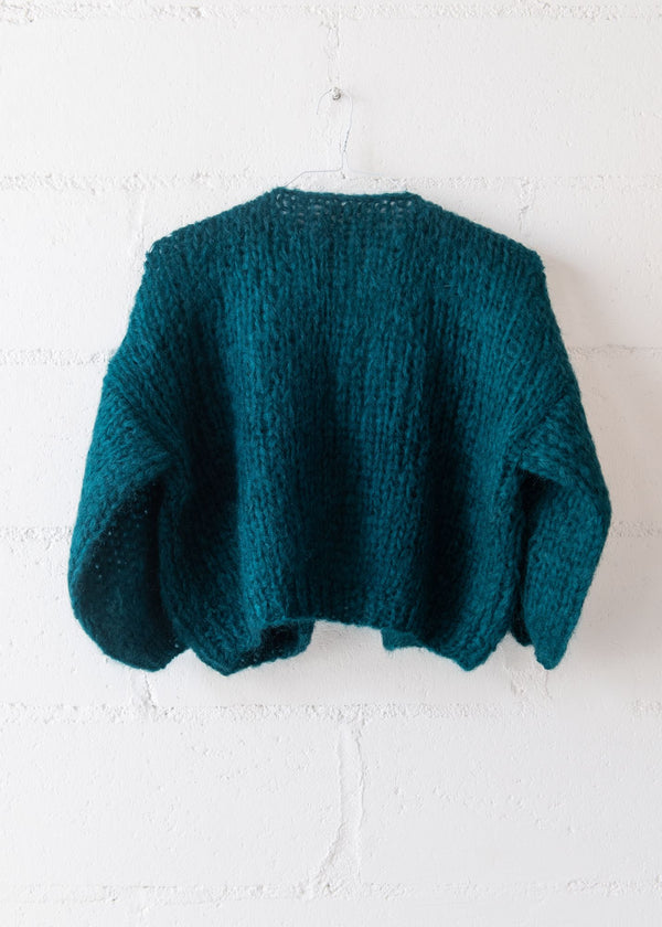 Mohair Bomber Cardigan in Emerald, from Maiami