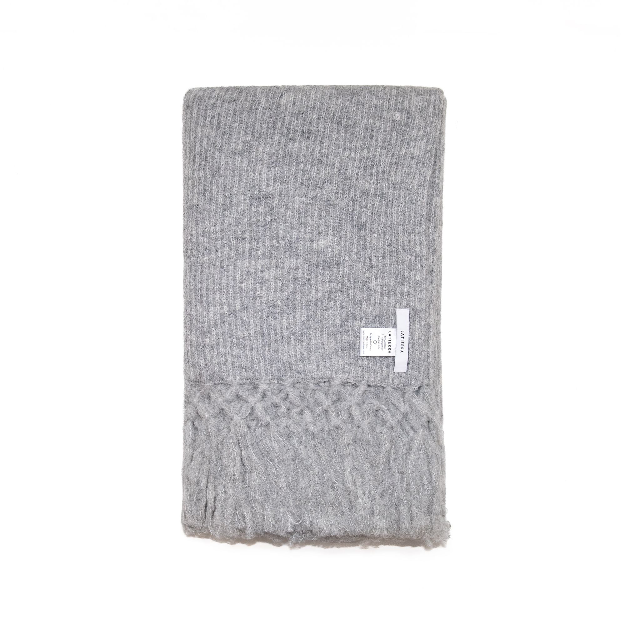 Cama Throw in Light Grey, from La Tierra