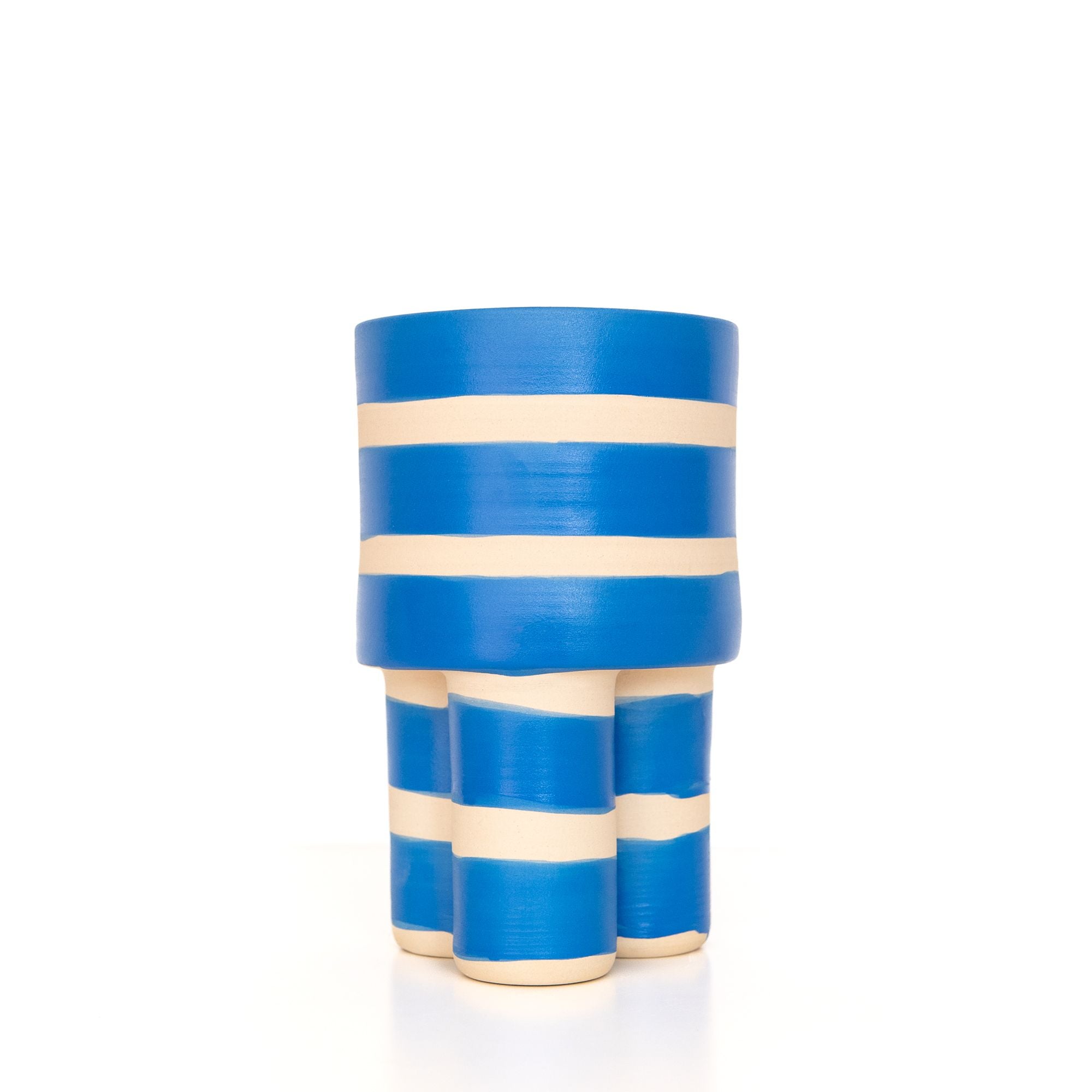 Small Milking Planter in Blue Stripe, from Workaday Handmade