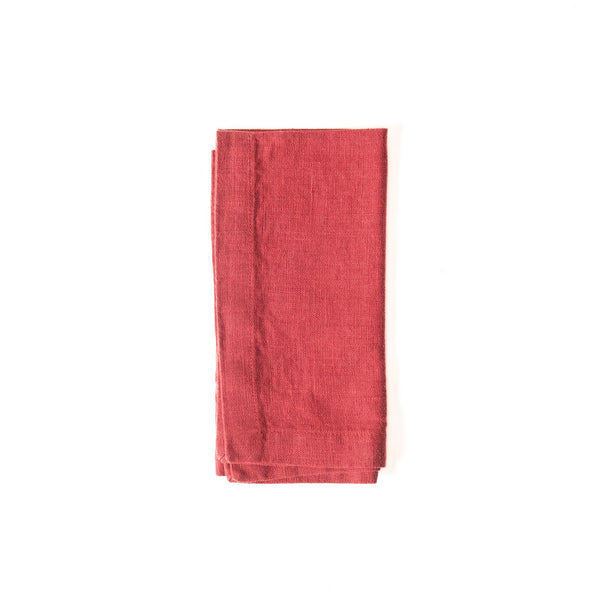 Red Pear Linen Napkins Set of 2, from Linen Tales