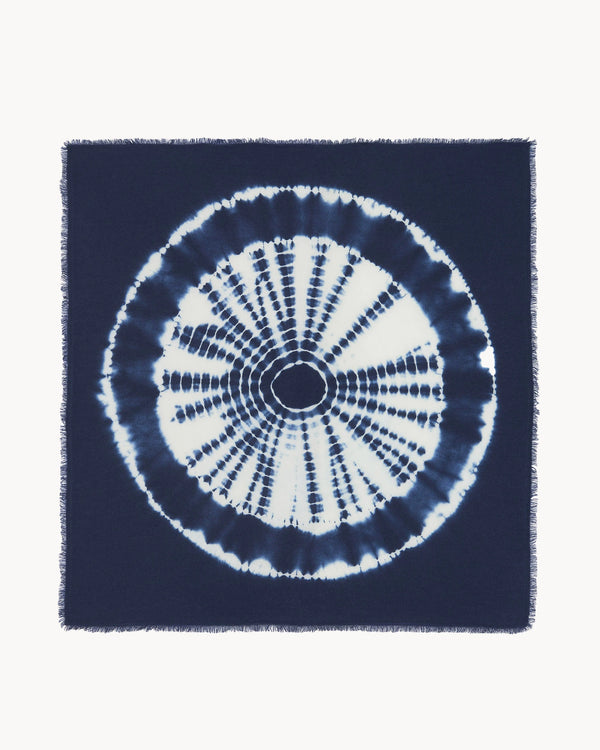 Hachiko Circle Bandana in Indigo Blue, from Kujten