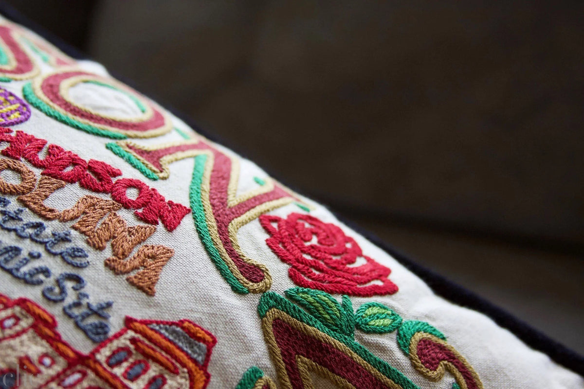 Hudson Embroidered Pillow