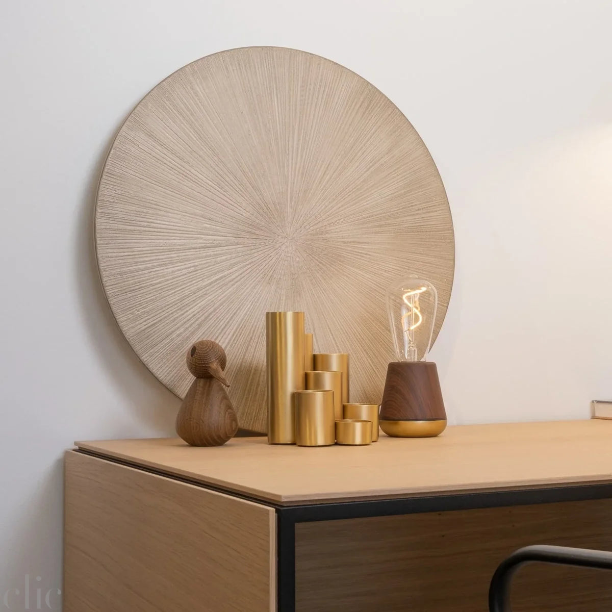 Humble one Table Lamp in Walnut