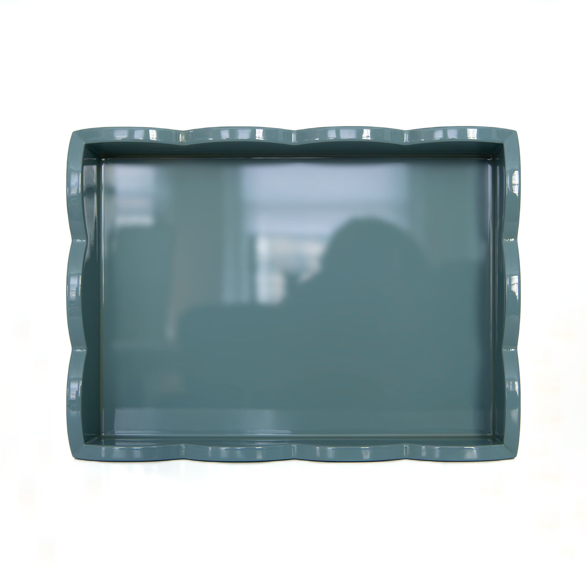Rectangular Scallop Tray in SL Blue, from Addison