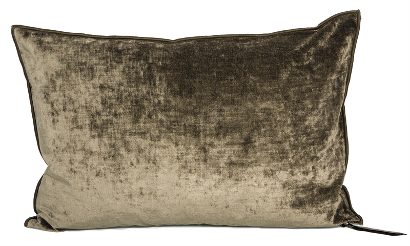 Velvet Pillow 16x24 in Kaki, from Maison De Vacances