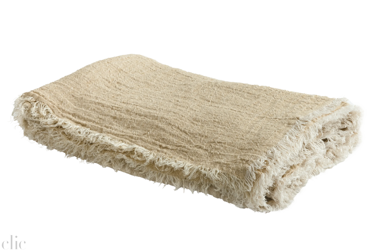 Crepon Throw in Orgeat, from Maison de Vacances