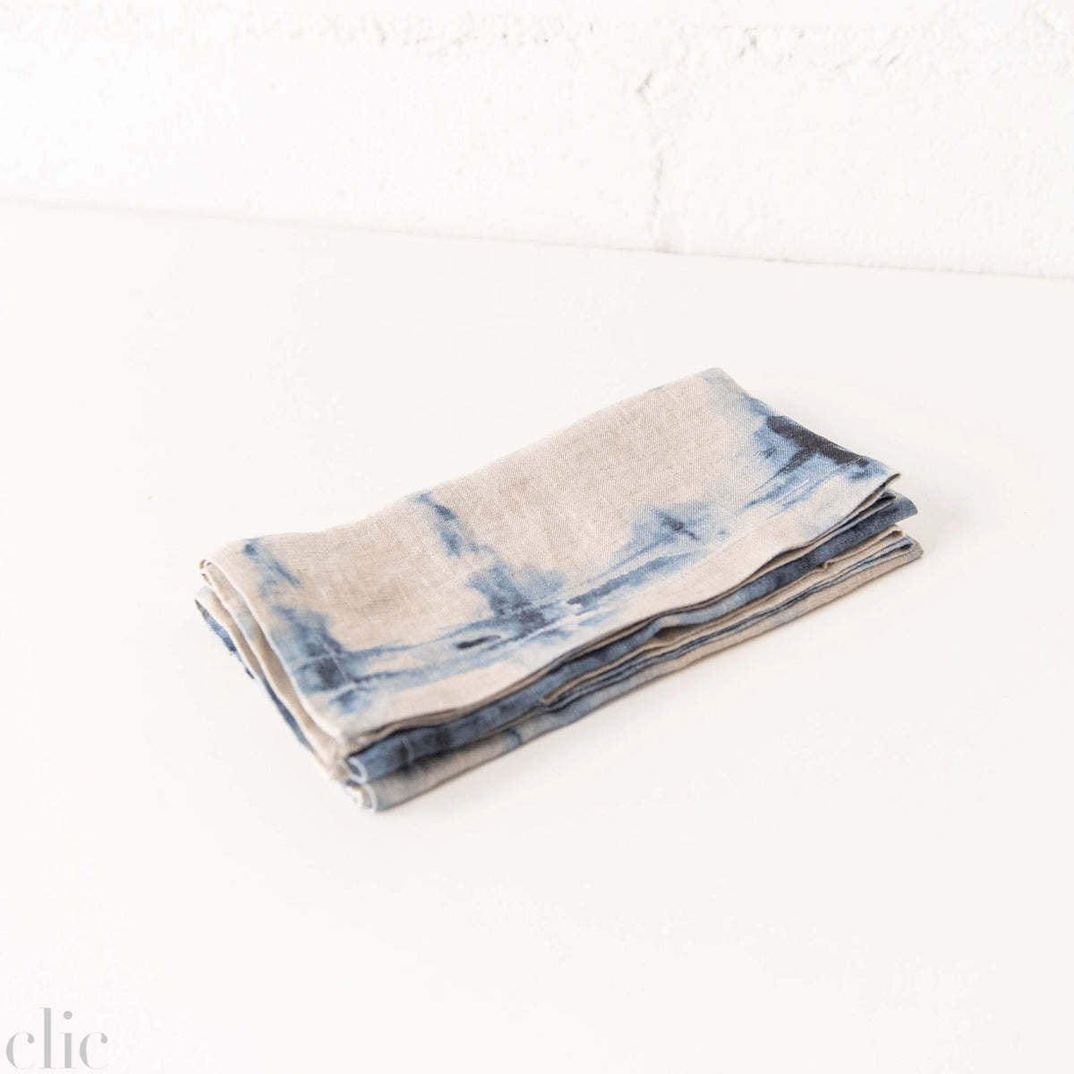 Tie Dye On Natural Linen Napkins Set of 2, from Linen Tales