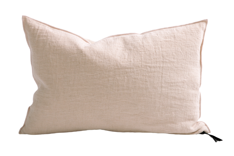 Crumpled Washed Linen Pillow 16x24 in Panty, from Maison De Vacances