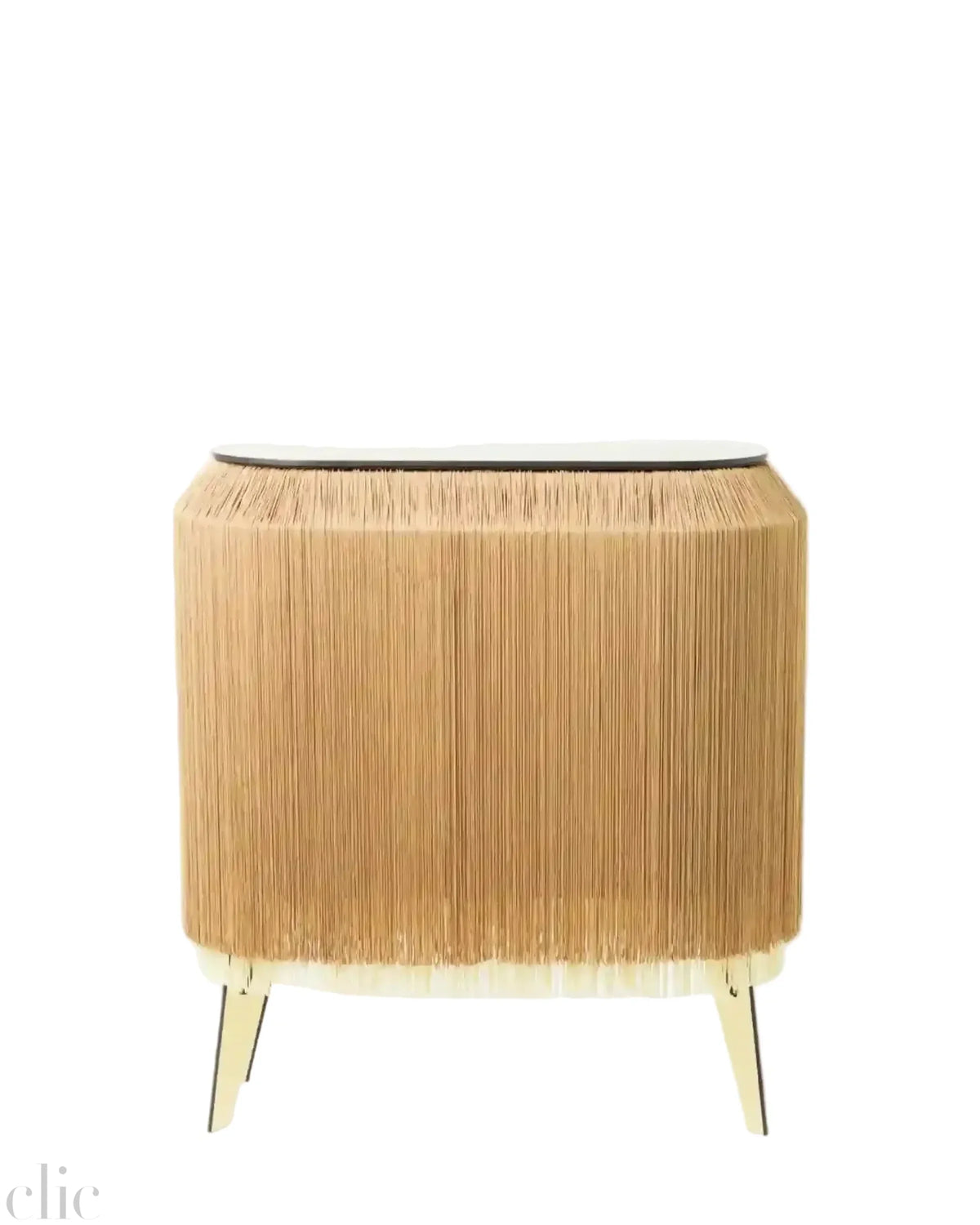 Baby Alpaca Bedside Table in Gold