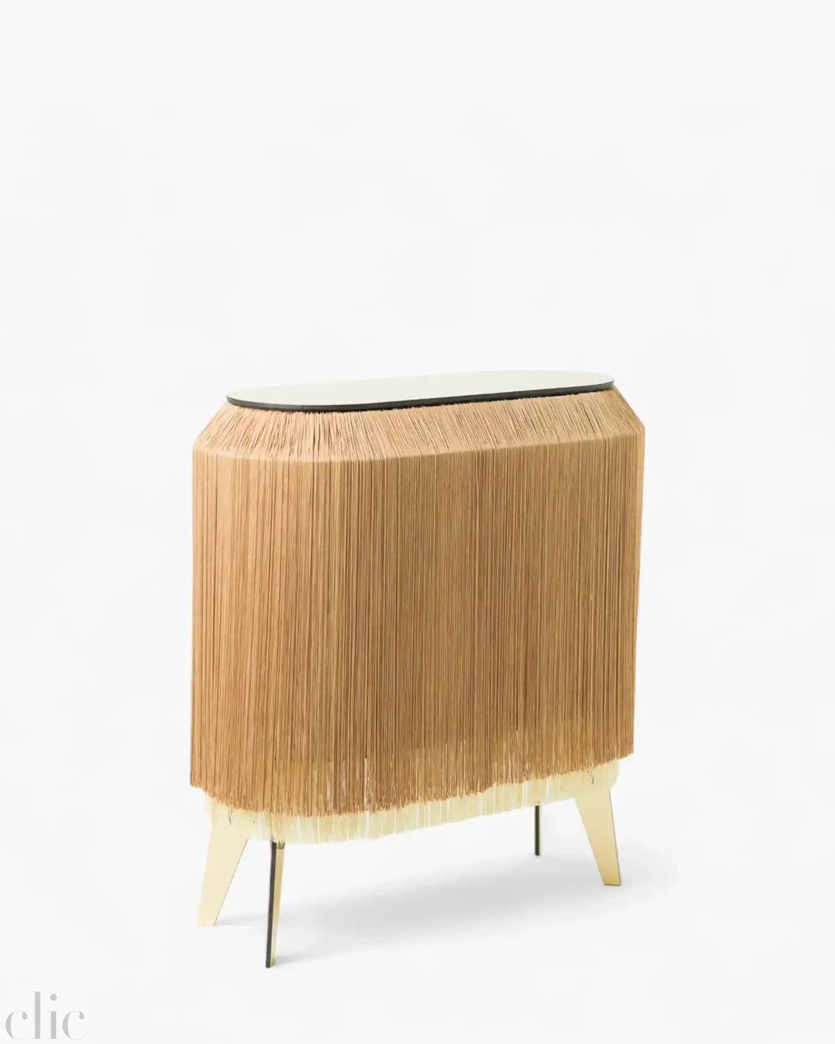 Baby Alpaca Bedside Table in Gold