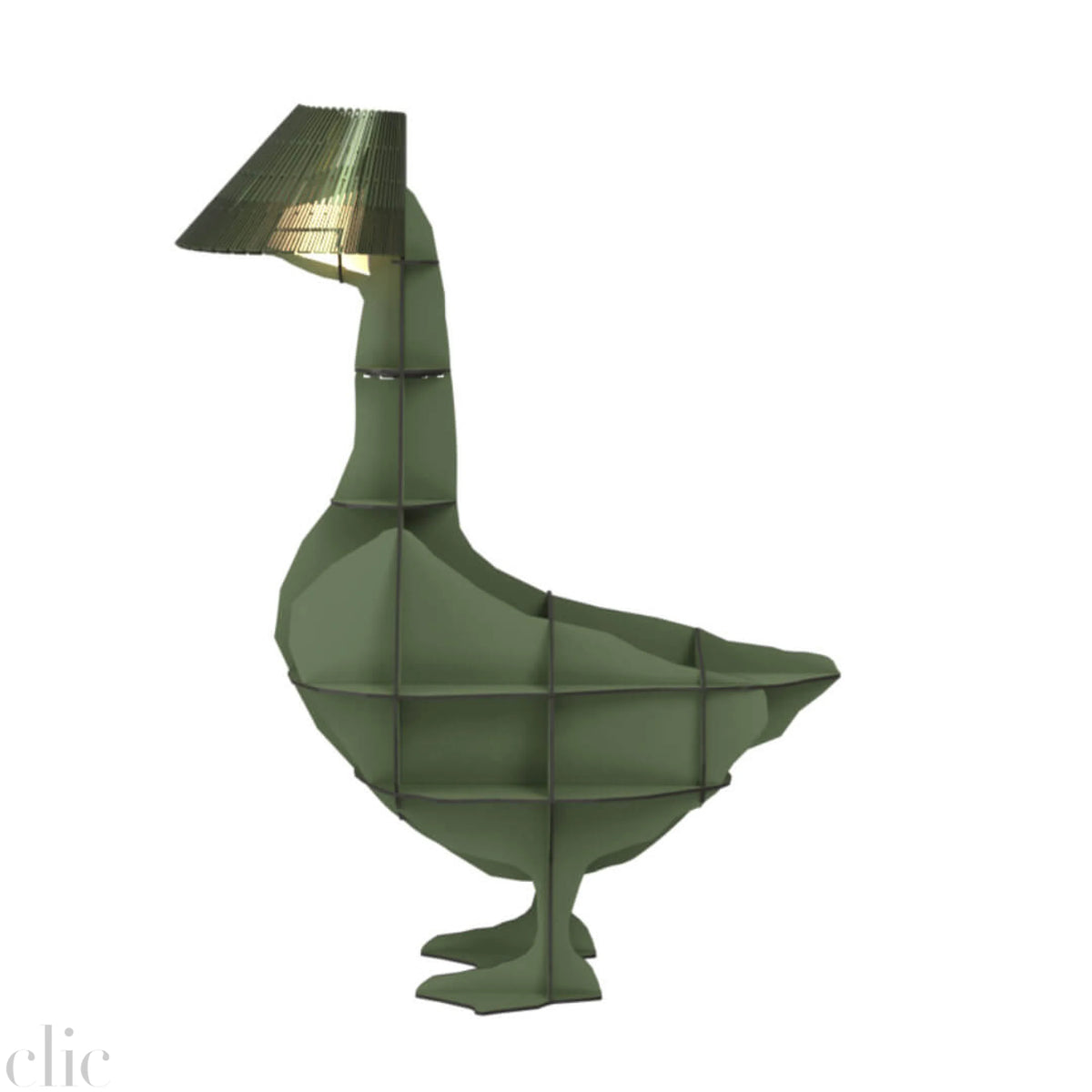 Junon Duck Bedside Table with Light in Forest