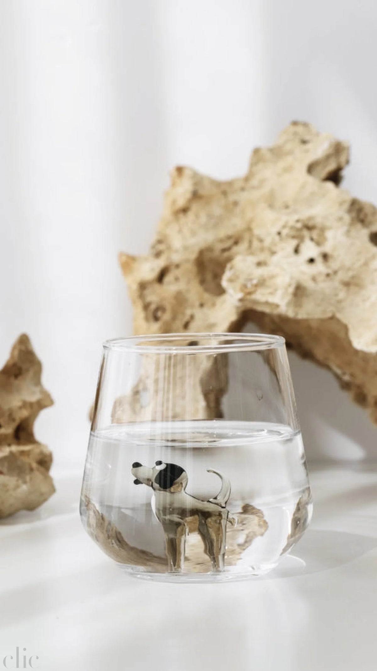Black Dog Drinking Glass