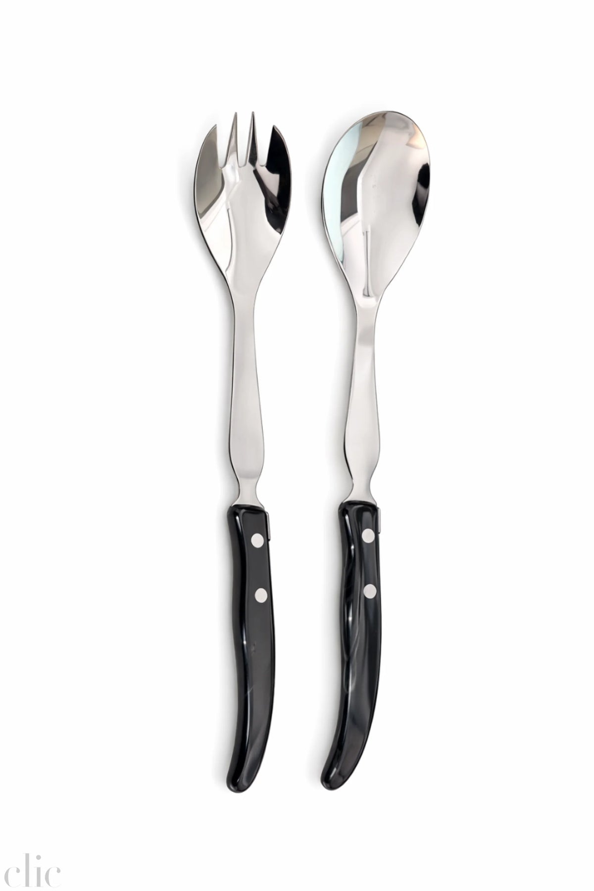 Berlingot Salad Servers in Grey, from Claude Dozorme