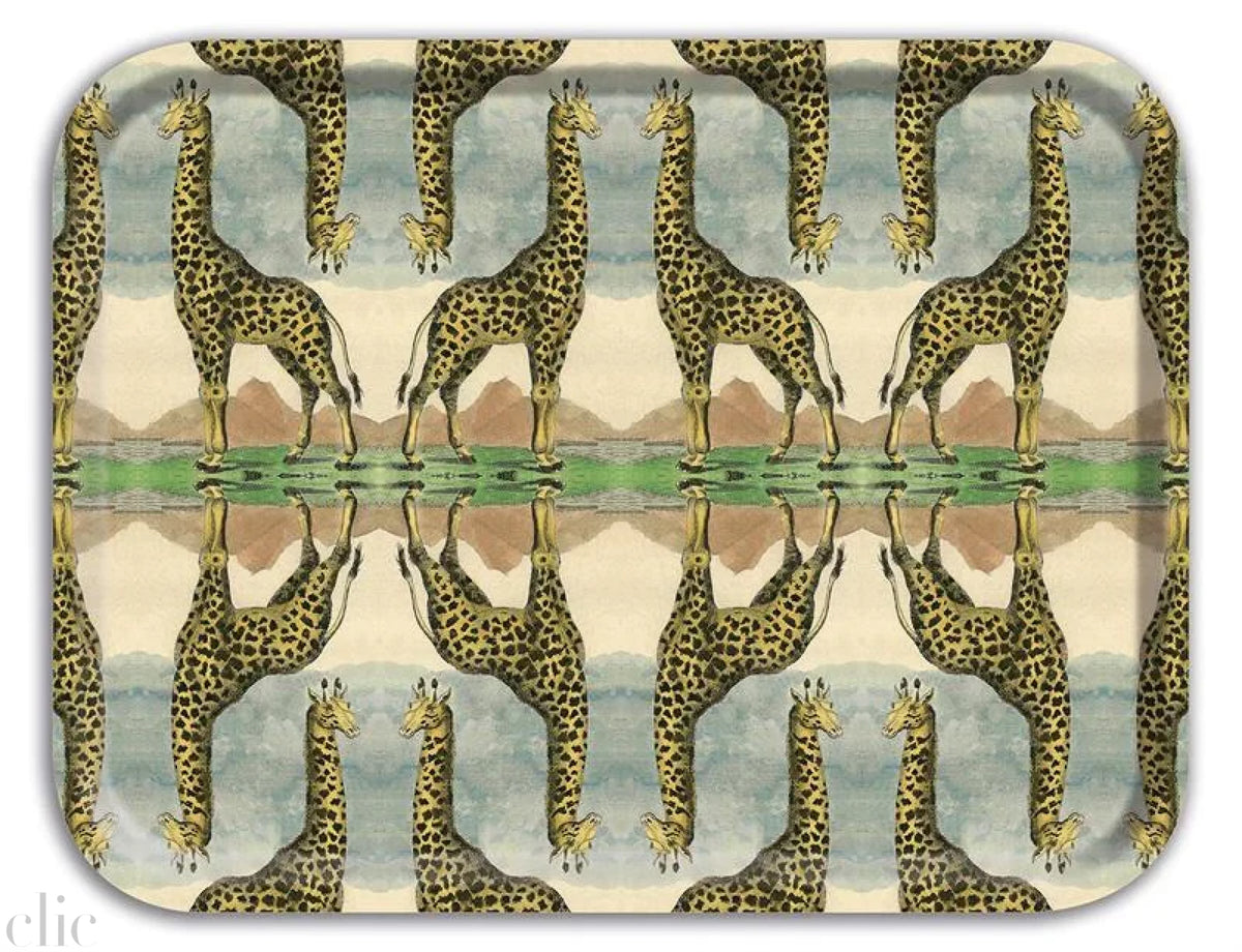 Giraffe Wood Tray, from Avenida Home