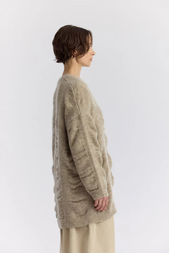 Waterfall Cardigan in Natural from Black Crane Clic