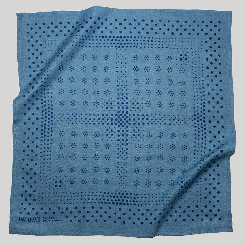 Natural Dye Silk Bandana in Indigo, from Last Chance Textiles