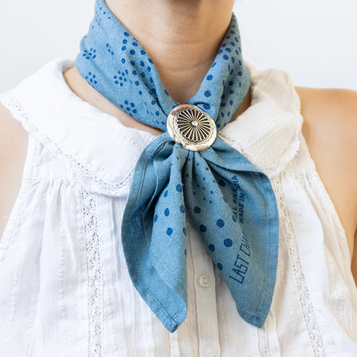 Natural Dye Silk Bandana in Indigo, from Last Chance Textiles